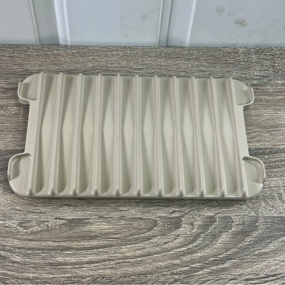 Anchor Hocking Microwave Oven Bacon‎ Meat Pan Roasting Rack Pan PM-479-11